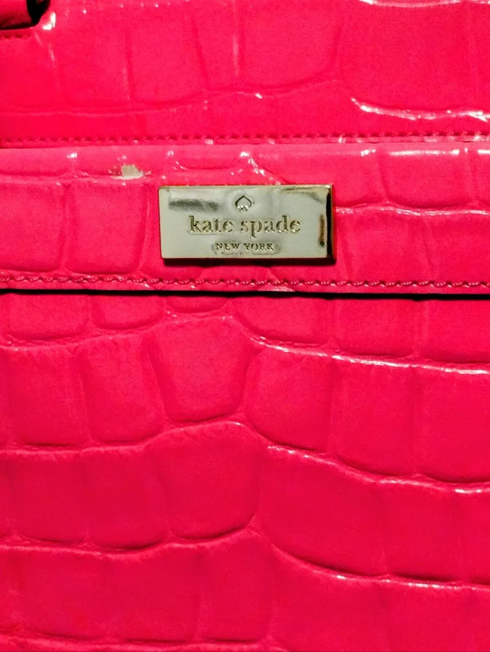 Kate Spade Alice Ridgely Avenue Pink Sapphire leather satchel RARE VINTAGE